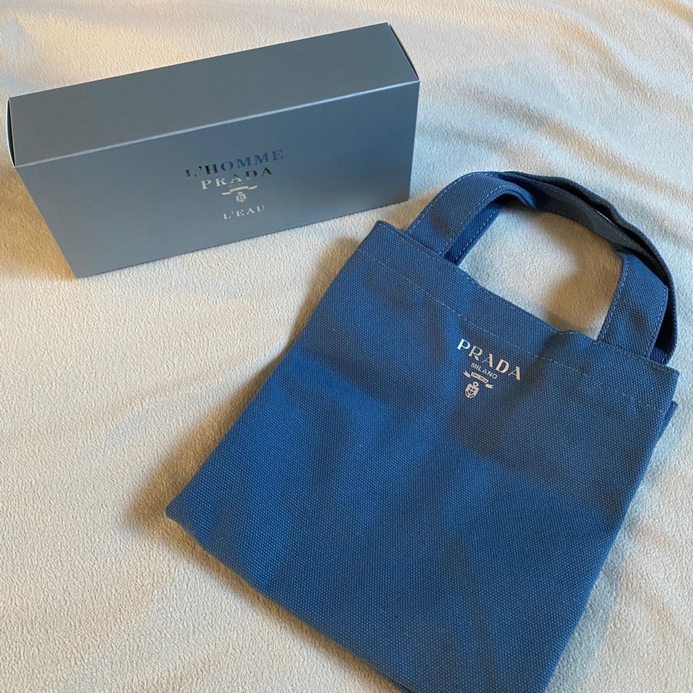 Prada Blue Tote Bag